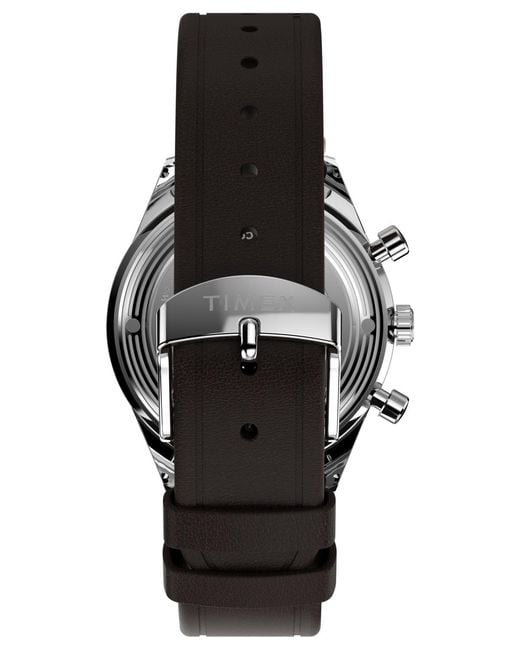 Timex Gray Chronograph Leather Watch for men