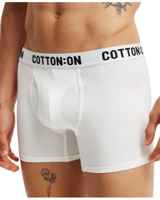 Cotton On Blue Regular Fit Trunks for men