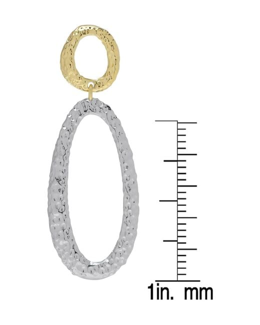 Macy's White Oval Drop Stud Earrings
