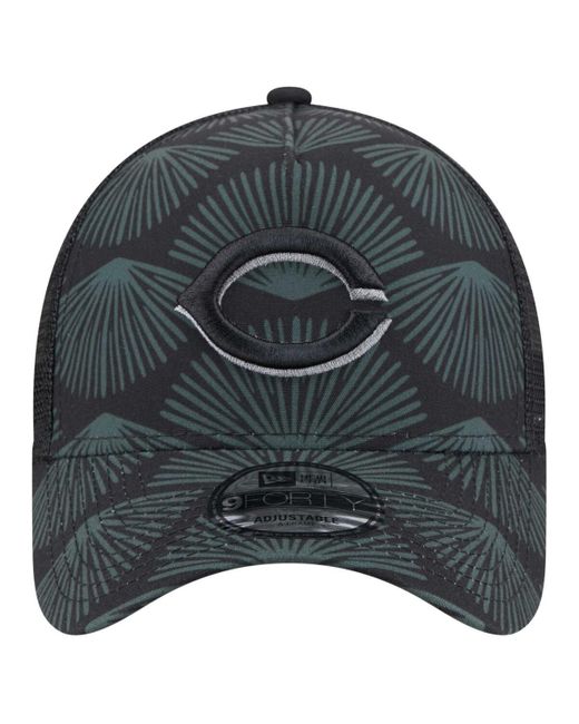 KTZ Gray Cincinnati Reds 9forty A-frame Trucker Adjustable Hat for men