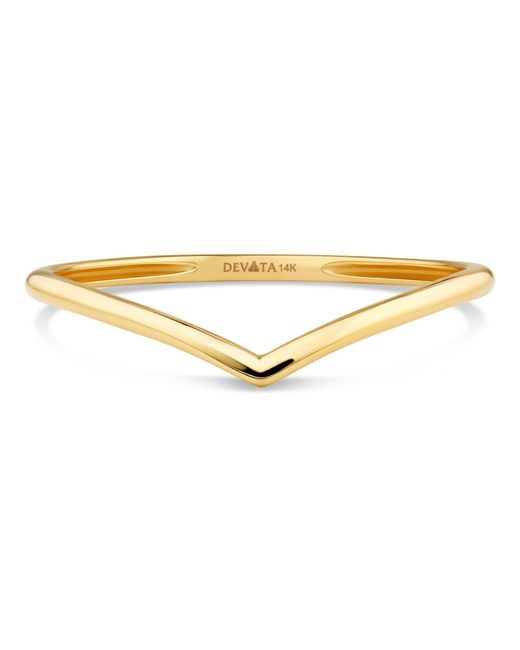 DEVATA Metallic Chevron Ring