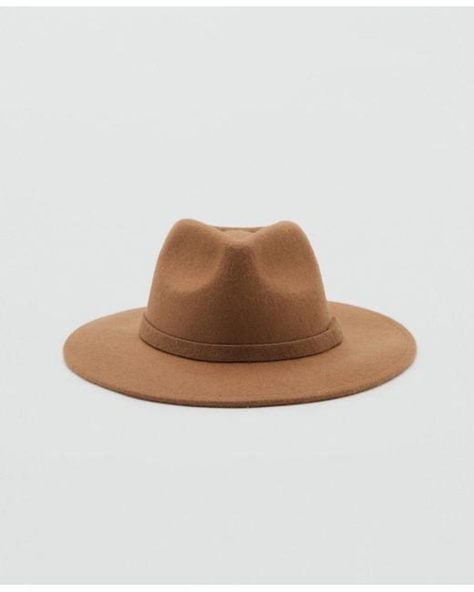 Mango Brown Wool Hat