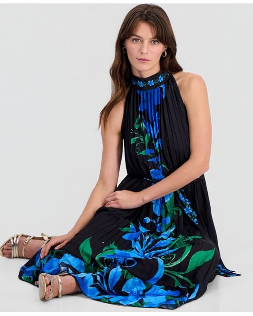 tahari dresses Elie The Layla Midi Dress Designed with a center back zipper for a smooth Elie Tahari Women's Sable Painted