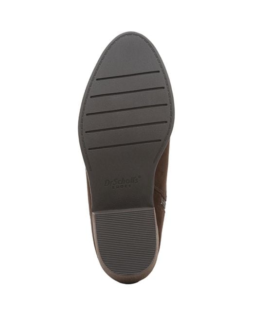 Dr. Scholls Brown Mara Stacked Block Heel Chelsea Short Boots