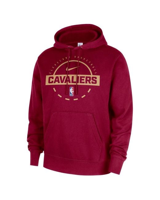 Nike Red Cleveland Cavaliers 2025/26 Authentic Practice Club Pullover Hoodie for men