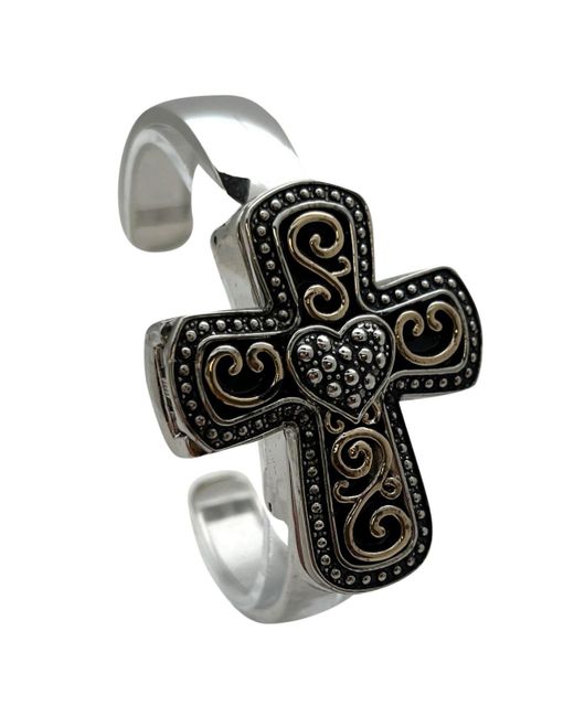 Olivia Pratt Black Cross Shape Bangle Watch