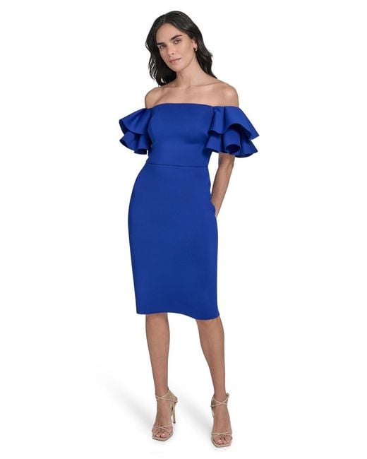 maxi dress blue white Sail To Sable Flutter Sleeve Eyelet Midi Limited Edition Simple sweetheart satin short Color Code:V201 Designed for comfort and