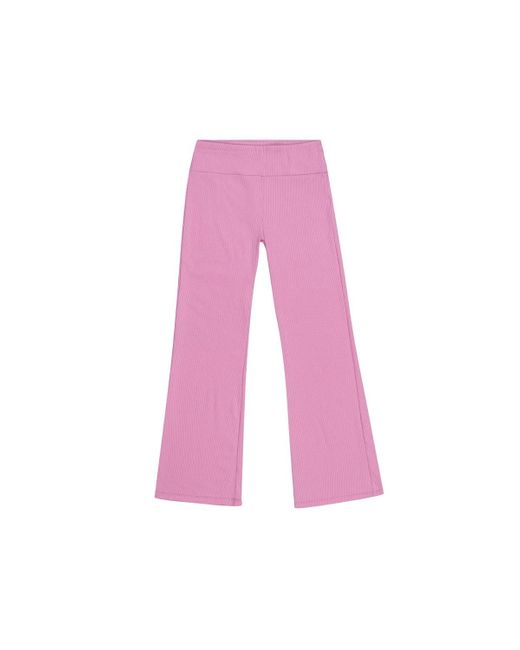 Derek Heart Pink Big Girls Solid High Rise Full Length Flared Pant