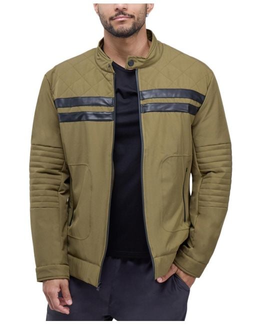 Xray Jeans Green Quilted Jacket for men