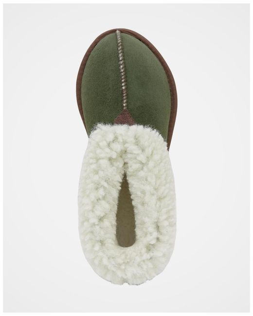 Celtic & Co. Green Ladies' Shearling Bootee Slippers