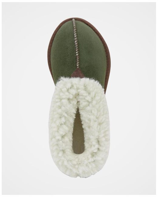 Celtic & Co. Green Sheepskin Shearling Bootee Slippers