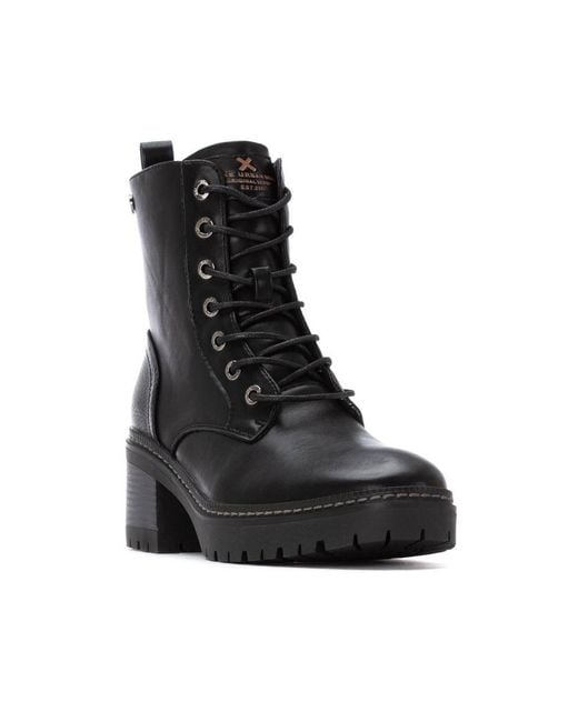 Xti Black Combat Booties