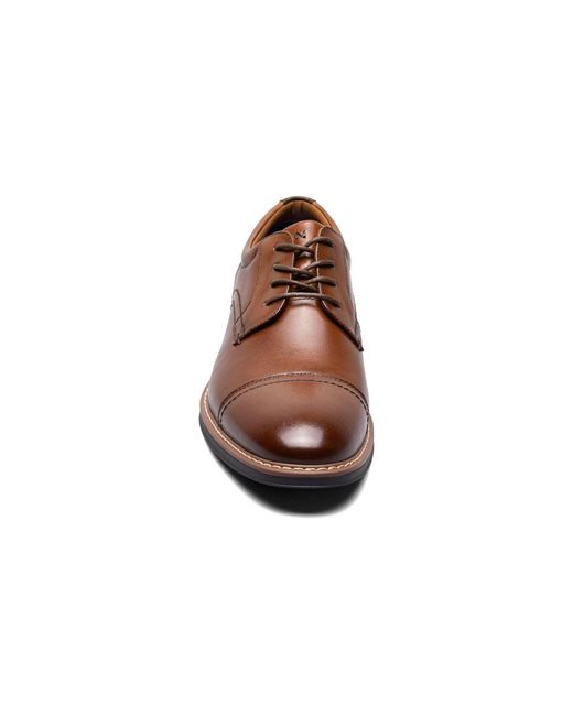 Nunn Bush Brown Centro Flex Cap Toe Oxfords for men