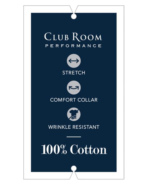 Club Room Blue Regular Fit Mini Gingham Dress Shirt for men
