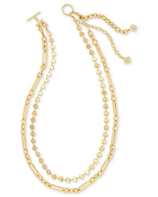 Kendra Scott 14k Goldplated Mixed Chain Convertible Layered Strand