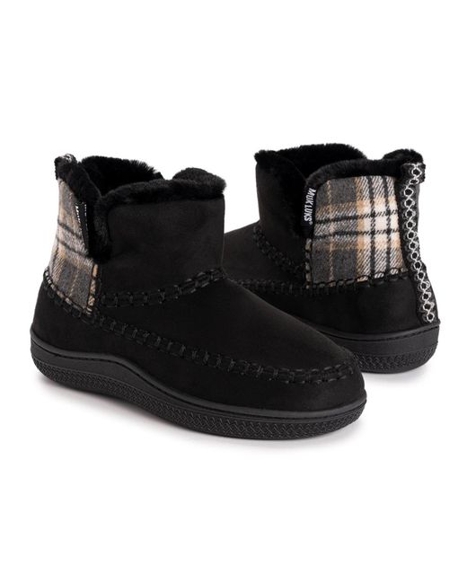 Muk Luks Black Haven Slipper
