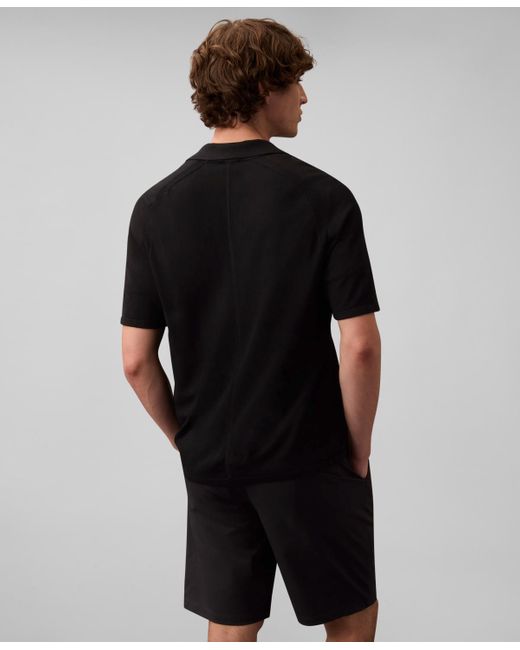 Calvin Klein Black Short Sleeve Tech Knit Polo for men