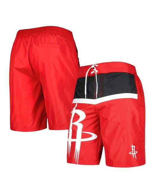 G-III 4Her by Carl Banks Red Houston Rockets Sea Wind Swim Trunks for men