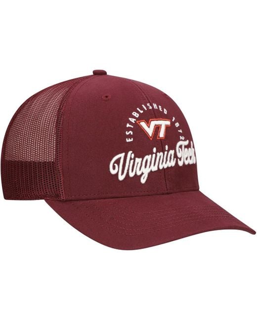 '47 Red Virginia Tech Hokies Pitstop Trucker Adjustable Hat for men