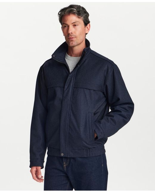 Weatherproof Blue Tech Twill Lined Bomber Jacket for men