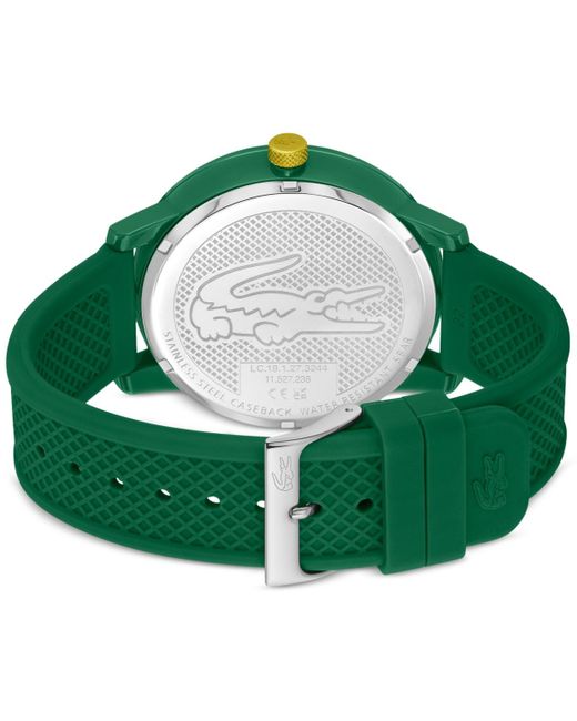 Lacoste Green L.12.12. Silicone Strap Watch 48mm