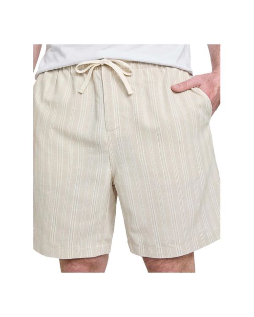 Guess White Regular-fit Fletcher Linen Drawstring Shorts for men