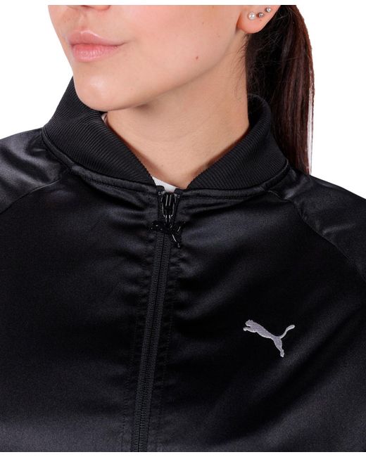 PUMA Black Elevated Full-zip Bomber Jacket