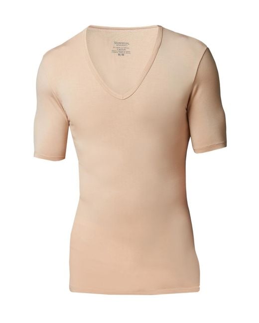 Stanfield's Natural Invisible Deep V-neck Undershirt for men