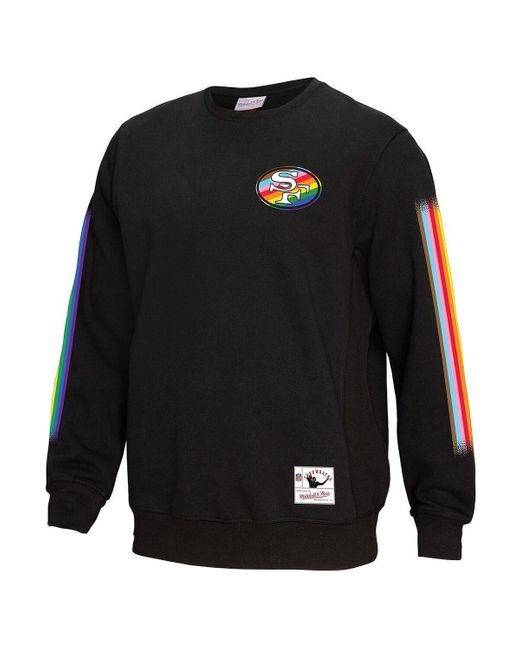 Mitchell & Ness Black San Francisco 49ers Pride Pullover Sweatshirt for men