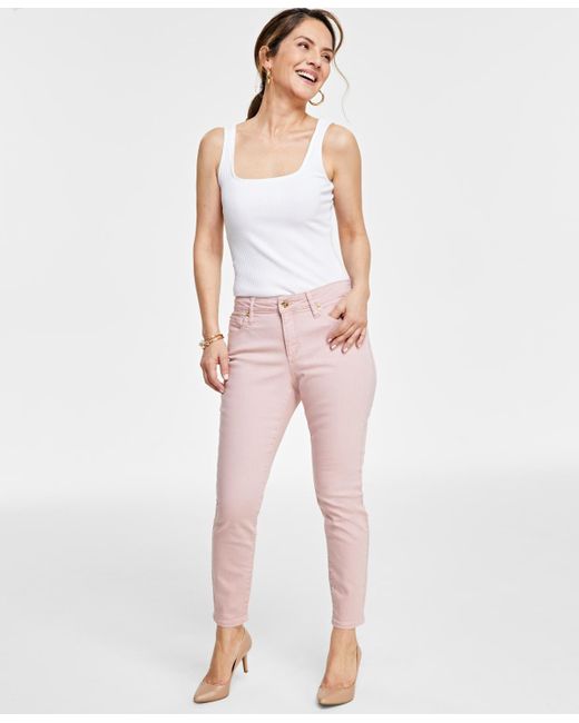 INC International Concepts Multicolor Petite High-rise From-fitting Slim Jeans
