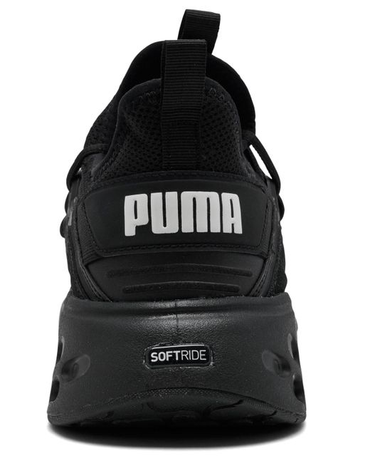 PUMA Black Softride Frequence Street Casual Sneakers From Finish Line for men