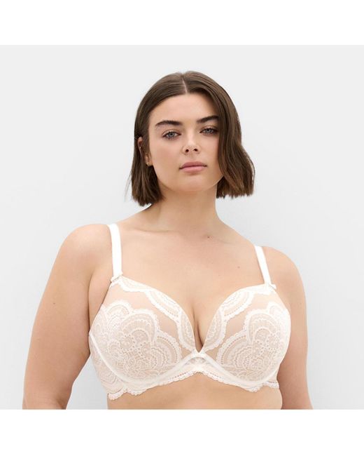 City Chic Natural Plus Size Ophelia Push Up Bra