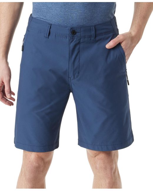 BASS OUTDOOR Blue Traveler Tech Commuter 8" Shorts for men