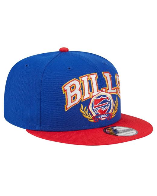 KTZ Blue Royal/red Buffalo Bills Team Establish 9fifty Snapback Hat for men