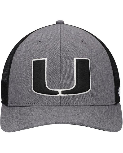 '47 Gray 47 Brand Miami Hurricanes Carbon Trucker Adjustable Hat for men