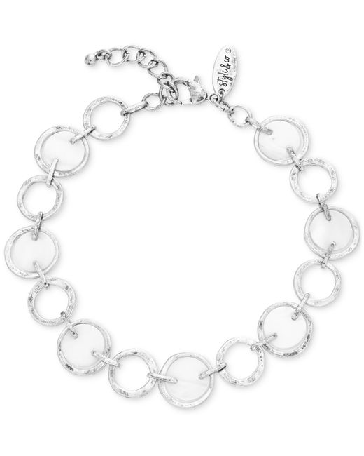 Style & Co. White Circle & Rivershell Anklet
