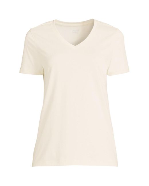 Lands' End Natural Plus Size Relaxed Supima Cotton T-shirt