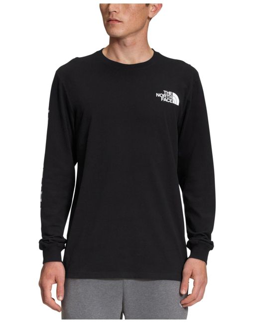 The North Face Black Cotton Hit Long Sleeve Tee for men