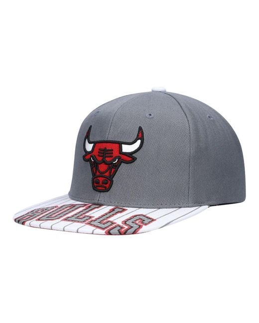 Mitchell & Ness Synthetic X Lids Gray, White Chicago Bulls Current