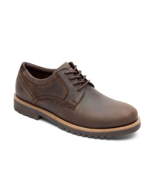 Rockport Mitchell Pt Oxford Shoes in Brown for Men | Lyst