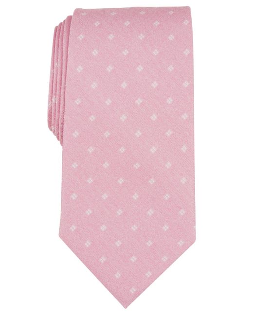Michael Kors Pink Classic Square-print Tie for men