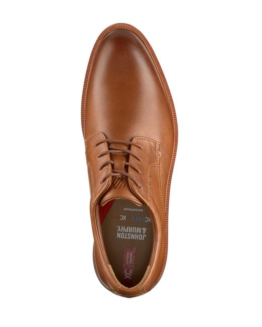 Johnston & Murphy Brown Parker Plain Toe Shoe for men