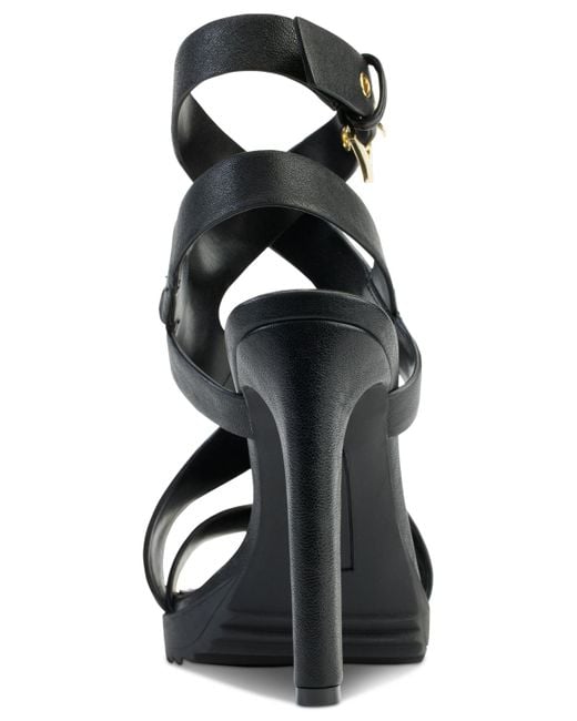 DKNY Mabel Strappy Slingback Sandals in Black Lyst