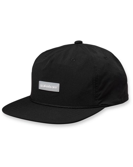 Quiksilver Black 5-panel Flat Brim Hat for men