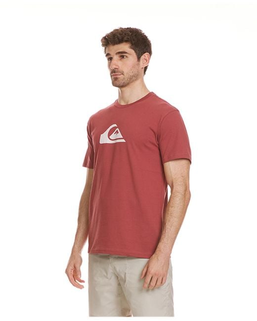 Quiksilver Red Comp Logo Short Sleeve T-shirt for men