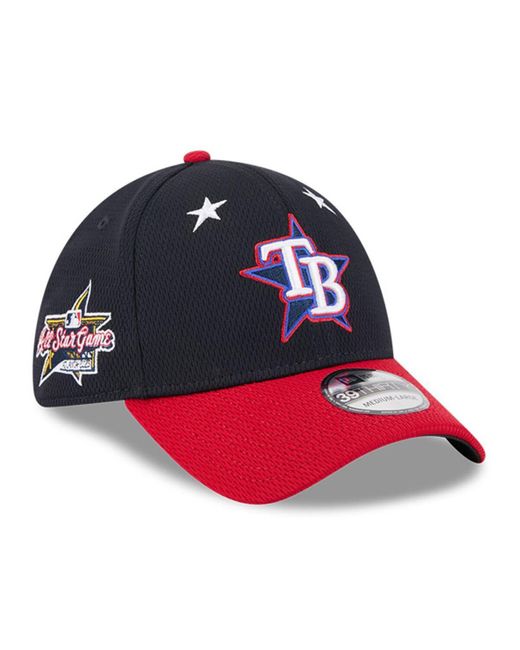 KTZ Blue Navy/red Kansas City Royals 2025 Mlb All-star Game Workout 39thirty Flex Hat for men