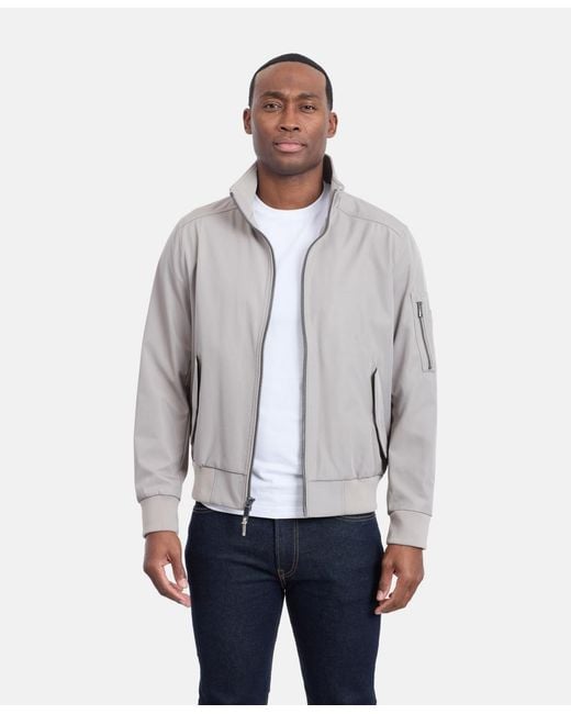 Calvin Klein Gray Ripstop Bomber Jacket for men
