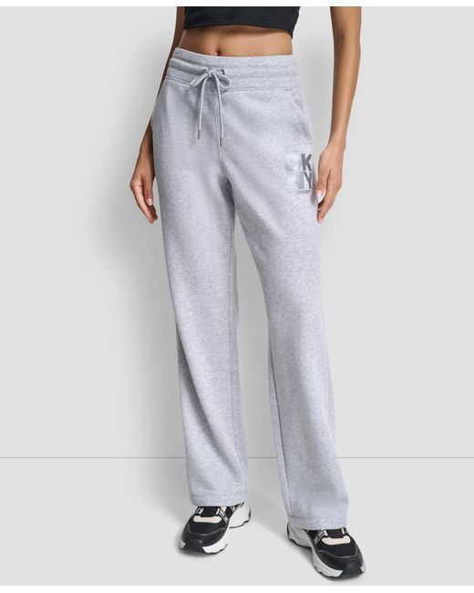 DKNY Blue Sport Stacked Transfer Logo Track Pants