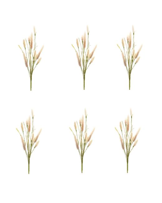 Slickblue White Set Of 6 Foxtail Spray Stems