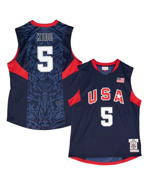 Mitchell & Ness Blue Jason Kidd Usa Basketball 2008 Authentic Player Jersey for men
